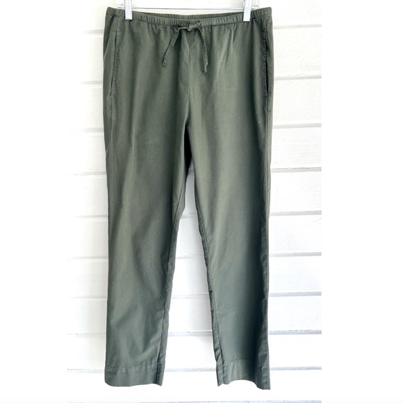 SKU SAVE KHAKI UNITED Haven Cotton Poplin Drawstring Pant in Basil - S - Picture 2 of 11